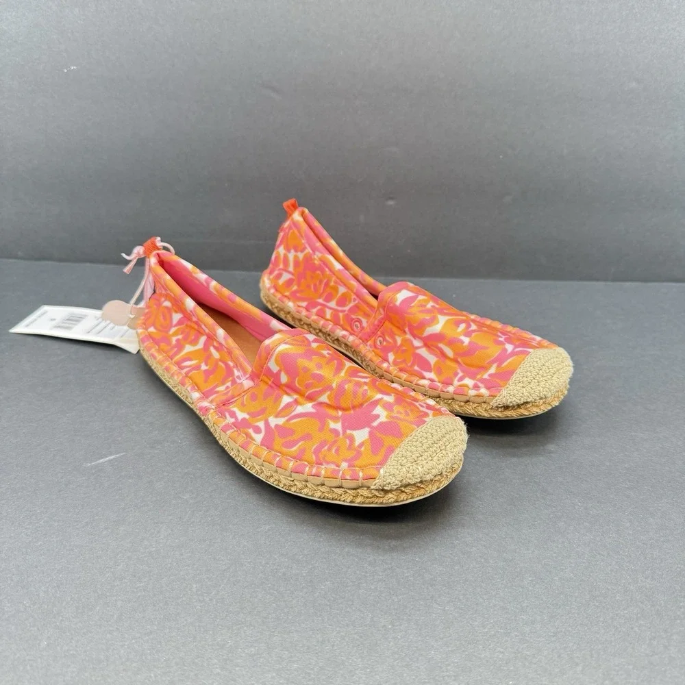 SeaStar Women's Beach  Espadrille Vineyard Vines Print Summer Shoes Size 5 New
